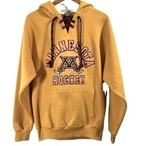 Signature Concepts Minnesota Hockey Yellow Pullover hoodie sweatshirt Size S